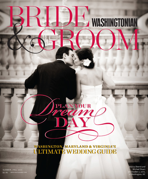 Washingtonian Bride & Groom Fall 2011 cover photo by k. thompson photography
