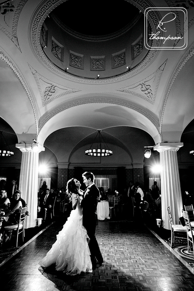 Bride and groom's first dance at their Hotel Monaco DC wedding