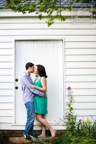 Bride and groom in Old Town Alexandria for Engagement Session