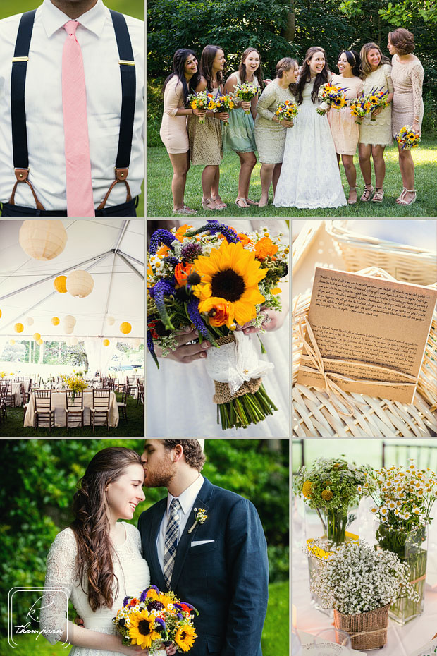 Rustic outdoor wedding ceremony and reception at Brookside Gardens in MD