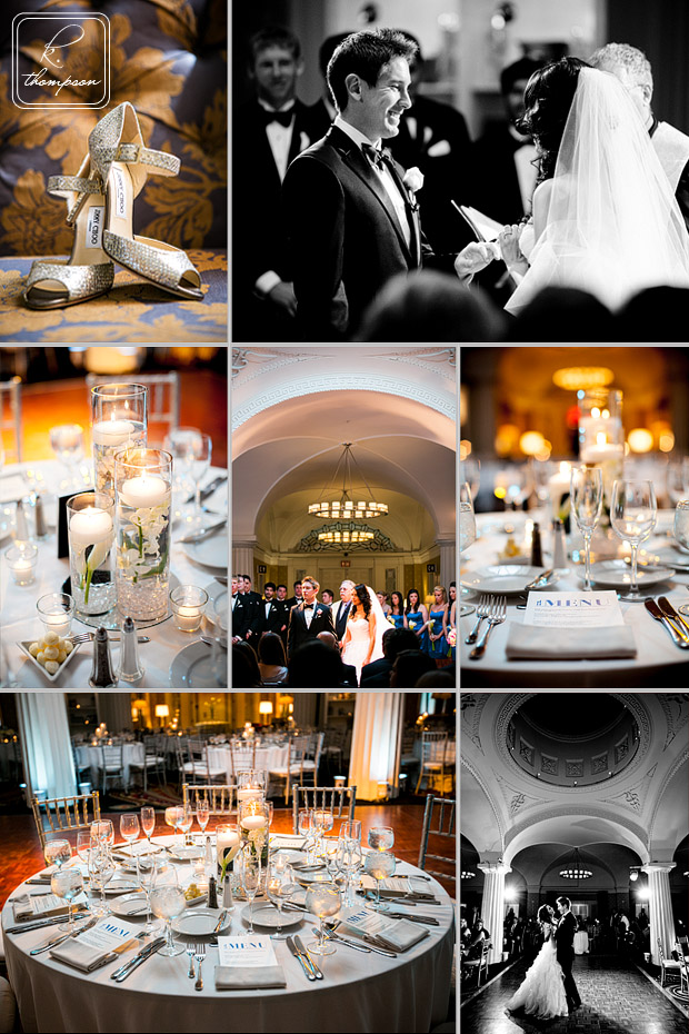 Elegant wedding ceremony and reception at the Hotel Monaco in DC